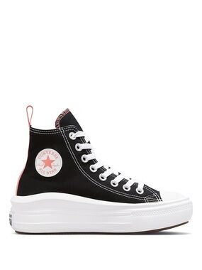 Converse Chuck Taylor Move Trainers Girls Size 7 Black Platform Sneakers